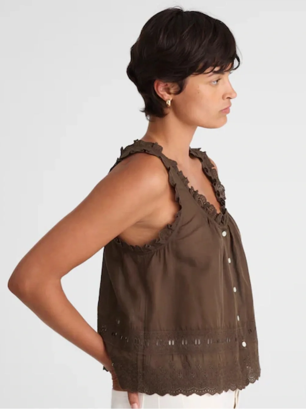Embroidered Scalloped Tank Madewell - Picture 6 of 9